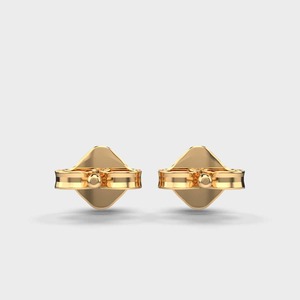 IGI Certified Lab Grown Round Diamond Bezel Stud <b>Earrings</b> 9K Yellow / White / Rose Gold Minimalist Diamond Stud <b>Earrings</b> - Product Image 4