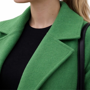Abrigo Largo de Lana Transpirable para Mujer, Elegante y Estilizado, Cómodo y Clásico - Product Image 5