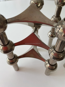 Stackable Modular <b>Silver</b> Metal Christmas Candleholder with Customizable Options - Product Image 2