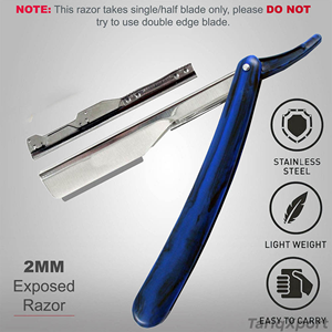 Traditional Barber Style Body Safety <b>Razor</b> <b>Single</b> <b>Blade</b> Super Stainless Steel Handle Non-Disposable - Product Image 3