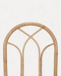Modern Solid Wood Frame Rattan <b>Dining</b> <b>Chair</b> with Microfiber Fabric <b>Cushion</b> Seat and 1 Year Warranty - Product Image 5