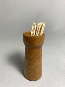 Handmade Wooden Toothpick Holder <b>Rustic</b> Style Natural Wood Table Decor Kitchen Accessory - Product Image 2