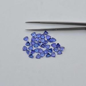 3mm Natural Blue Tanzanite Faceted Trillion Cut Handcrafted Loose Gemstones for New Trending Jewelry Arriving Fermer Price - Product Image 1