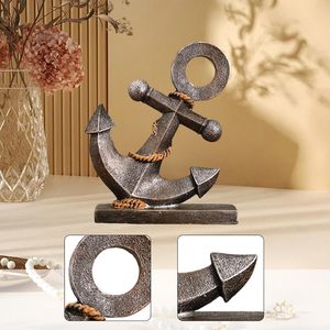 Statuette d'ancre de bateau, décoration nautique, ornement de bureau pour armoire, salon, hôtel, bureau, décoration intérieure - Product Image 6