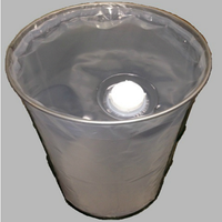 Doublure de fût jetable sans additifs LDPE de marque ASO pour fût de 55 gallons (Feuille de corps - 2 couches, bec verseur et rabat) - Qualité alimentaire, poche verticale, Japon