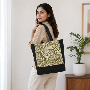 Custom Printed Cotton <b>Canvas</b> Tote Bag 310 GSM Natural Two Tone Black Gusset Promotional <b>Shopper</b> Wholesale OEM ODM Private Label - Product Image 4