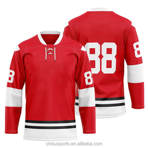 Wholesale Custom <b>Long</b> Sleeves Fleece Ice Hockey Hoodie Jersey Polyester Fabric Sublimation Ice Hoodies Hockey Uniform 280g - Product Image 6
