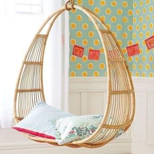 High Quality <b>Rustic</b> Rattan 2 Person Swing <b>Chair</b> Wholesale Luxury European Durable Natural Color for Garden Balcony Use - Product Image 1