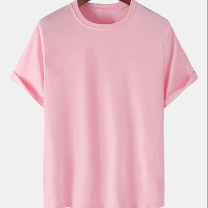 T-shirt personnalisé à coupe classique de haute qualité en tissu Dobby écologique polyester/coton avec impression sérigraphique et broderie pour unisexe - Product Image 1