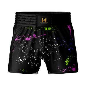 กางเกงชกมวยผู้ชาย น้ำหนักเบา ระบายอากาศได้ดี ผลิตจากโพลีเอสเตอร์/ไนลอน ทนทาน แห้งเร็ว 220gsm สำหรับกีฬามวยไทยและศิลปะการต่อสู้แบบผสมผสาน - Product Image 6