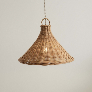 Sustainable Handmade Rattan Bamboo <b>Wicker</b> Pendant Light Lampshade Wholesale Exporter Lightweight Durable from Vietnam - Product Image 5