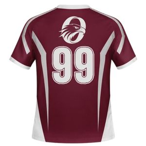 Maillot de handball sublimé marron pour homme, manches courtes, en polyester, tenue d'équipe, vêtements de sport pour match - Product Image 2