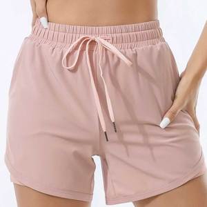 Shorts en coton pour femme, décontractés, anti-plis, taille élastique mi-haute, style streetwear tendance, personnalisables avec votre logo - Product Image 1