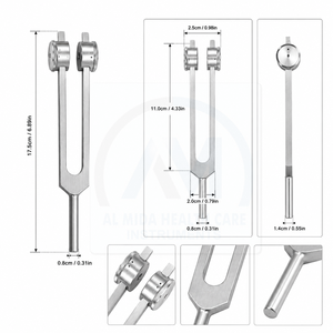 Diapason médical 128 Hz, instrument de diagnostic pour ORL, en alliage d'aluminium, à commande manuelle, certifié CE, outil chirurgical de classe I - Product Image 5