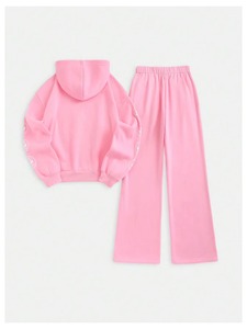 Bulk Wholesale Winter Unisex Acid Wash <b>Plus</b> <b>Size</b> Tracksuit 320gsm Loose Fit Rhinestone Heat-Transfer Printing <b>Jogger</b> <b>Set</b> - Product Image 6