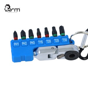 MRM 8-Piece PH1-T30 Bit Key Chain for <b>Flex</b> ratchet Black Manganese Phosphate Finish ODM Customizable Taiwan Easy Carry Wood 13cm - Product Image 2