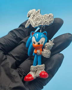 Colgante de Moissanita Sonic The Hedgehog, Plata 925, Amuleto de Dibujos Animados, Joyería Temática de Lujo, Regalo Unisex - Product Image 6