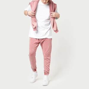 Pantalon décontracté pour homme coupe droite surdimensionnée délavé à l'acide, 100% coton extensible de haute qualité, service OEM - Grande Vente - Product Image 5
