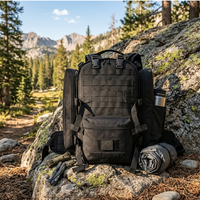 55L Wasserdichter Taktischer Rucksack Wanderrucksack Großer Tagesrucksack Robuste MOLLE-Tasche Outdoor-Sport-Campingausrüstung für Männer