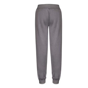 Pantalones Deportivos Unisex de Algodón Gris, Cintura Elástica, Corte Regular, Largos, Color Sólido, Casuales, Transpirables, para Otoño - Product Image 1