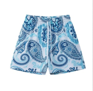 Shorts de Playa para Hombre con Estampado Paisley, 100% Poliéster, Secado Rápido, Cordón Ajustable, Malla Informal, Personalizables, Cintura Media - Product Image 1