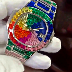 Nouvelle arrivée 2024 automatique mécanique carré affaires Hip Hop laboratoire cultivé diamant montre or bijoux hommes femmes luxe mode - Product Image 2