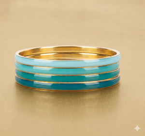 Conjunto de brazaletes coloridos al por mayor, conjunto de brazaletes de resina y latón, conjunto de brazaletes de metal indios para mujer, moda india - Product Image 1