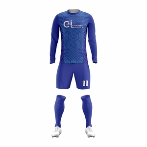 Customizable Breathable Crew Neck Soccer Uniforms Heat-Transfer Printing 100% Polyester Team Numbers <b>Player</b> Names Elastic Waist - Product Image 1