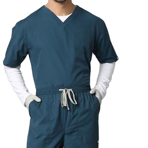 Haut de tenue médicale flexible pour les soins intensifs et les urgences, uniforme pour le personnel hospitalier masculin - Product Image 4
