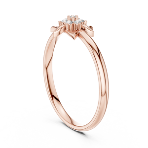 Anillo Minimalista de Oro Amarillo Sólido de 14k para Mujer con Diamantes Redondos de Corte Brillante y Piedras Cultivadas en Laboratorio, para Uso Diario, Apilable - Product Image 6