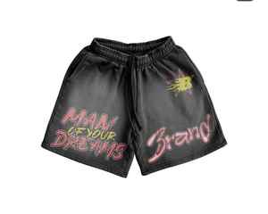 Ensemble de shorts d'été streetwear pour hommes, 100% coton, légers, respirants, avec logo personnalisé sérigraphié, effet délavé à l'acide, vente en gros fabricant - Product Image 6