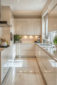 Cuisine compacte blanche sur mesure SANYANG Binh Duong : Armoire de cuisine multifonctionnelle en bois avec portes design - Product Image 5