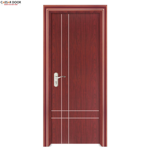 Puertas de Madera Sólida de Estilo Americano Contemporáneo, Puertas Principales de Entrada para Casas, Puertas de MDF Resistentes al Agua y al Fuego - Product Image 1
