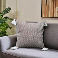 Nouvelle Housse de Coussin Carrée Moderne en Coton Tissé de Qualité Supérieure, Écologique, Anti-Bactérienne, Durable et Douce pour la Maison et l'Hôtel