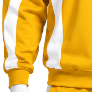 Sweat-shirt à col rond en tissu doré pour homme, manches longues contrastées, vêtements de sport décontractés pour la salle de sport, l'entraînement et le sport, personnalisable - Product Image 6