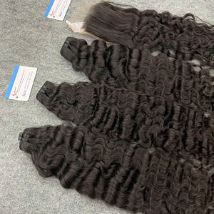Extensiones de cabello natural color marrón, cabello rizado birmano al vapor, listas para enviar, cabello vietnamita virgen. - Product Image 1