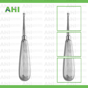 Élévateur dentaire Cryer 45, instrument manuel en acier inoxydable, certifié CE Classe I, poignée ergonomique argentée, fabriqué au Pakistan - Product Image 2