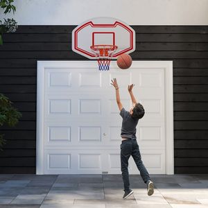 Canestro da basket grande da parete con tabellone infrangibile, cerchio in acciaio pieghevole e rete - Product Image 3