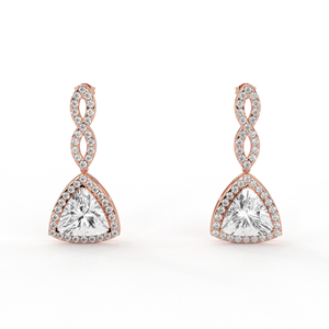 14K/18K Gold Lab Grown <b>Diamond</b> Tarilliant Cut Drop <b>Earrings</b> IGI Certified Luxury Unisex Wedding Jewelry - Product Image 2