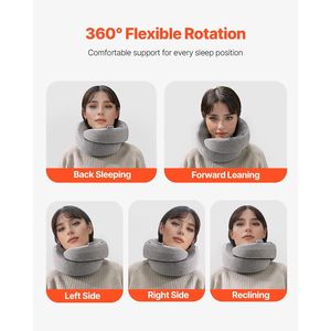 Cuscino da Viaggio a Doppio Strato con Supporto 3D, Rotazione Flessibile a 360 Gradi, in Memory Foam Migliorato per Viaggi Confortevoli - Product Image 3