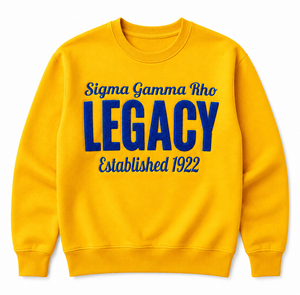 Sweat-shirts unisexe Sororité SGRHO Divine Nine Greek Life Sigma Gamma 1922 avec patch en chenille - Product Image 1