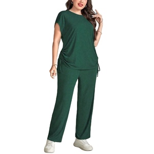 Camiseta de manga corta a la moda de verano para mujer, pantalones cortos a rayas, Conjunto de pijama de cintura elástica para ropa informal para el hogar del proveedor BD - Product Image 6