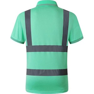 Camiseta de Seguridad de Alta Visibilidad para Hombre, 100% Algodón, Tejido de Punto, Manga Corta, Diseño Estampado, Cintas Reflectantes, Ropa de Trabajo para Construcción - Product Image 6