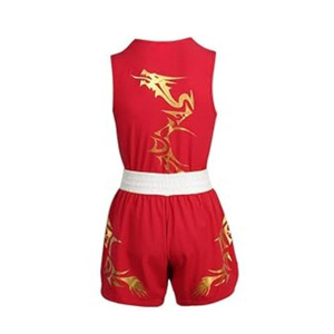 Ensemble d'uniformes de boxe professionnels, maillot sans manches et short imprimés dragon, tenue de combat MMA, vente en gros OEM - Product Image 3