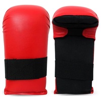 Gants de karaté professionnels personnalisés de haute qualité en cuir PU unisexe avec sangle de poignet réglable et fermeture auto-agrippante