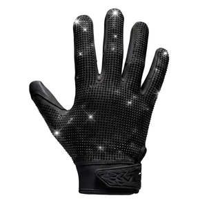 Gants de football américain personnalisés avec grip adhésif, design en strass, tissu respirant, sangle de poignet réglable, unisexe, toutes saisons - Product Image 1