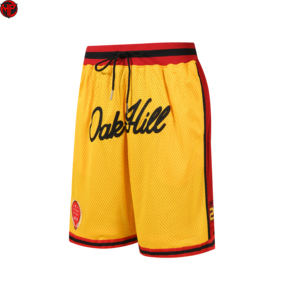Pantalones Cortos de Baloncesto de Lona Vintage Personalizados al por Mayor para Hombre, de Alta Calidad, Transpirables, de Secado Rápido, 100% Poliéster, Corte Medio - Product Image 1