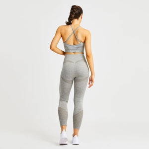 SHEZALI INDUSTRY Breathable Comfortable High Stretch High Quality Eco-Friendly Quick Dry Solid Front Customized Yoga Yoga Set - Product Image 5