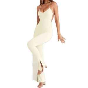 Mono de una pieza sin espalda para mujer, ideal para gimnasio, fitness y yoga, venta al por mayor - Product Image 4