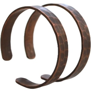 Handmade Metal Textured Wide Cuff Bracelet Antique Copper Finish Fashionable <b>Retro</b> Style Wrist Accessory - Product Image 1
